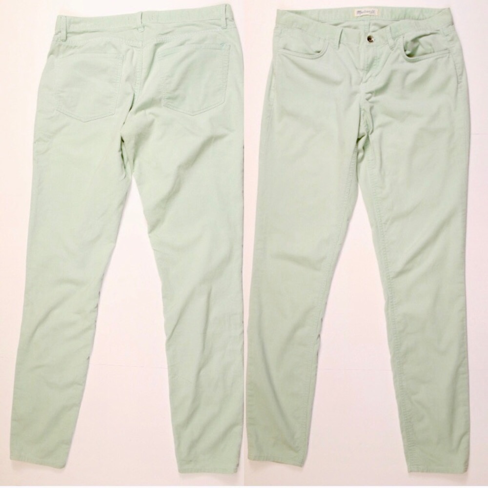 MADEWELL Mint Corduroy Skinny Leg Pants